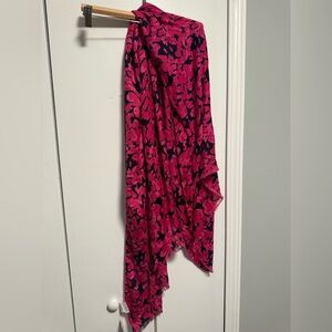 J. Crew Scarf Pink and Black Floral